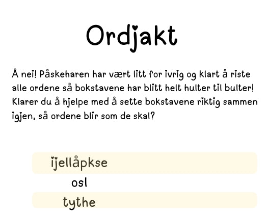 Påskeharens aktivitetshefte